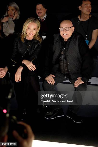Designers Lubov Azria and Max Azria attend the Herve Leger By Max Azria Fall 2016 fashion show during New York Fashion Week: The Shows at The Arc,...