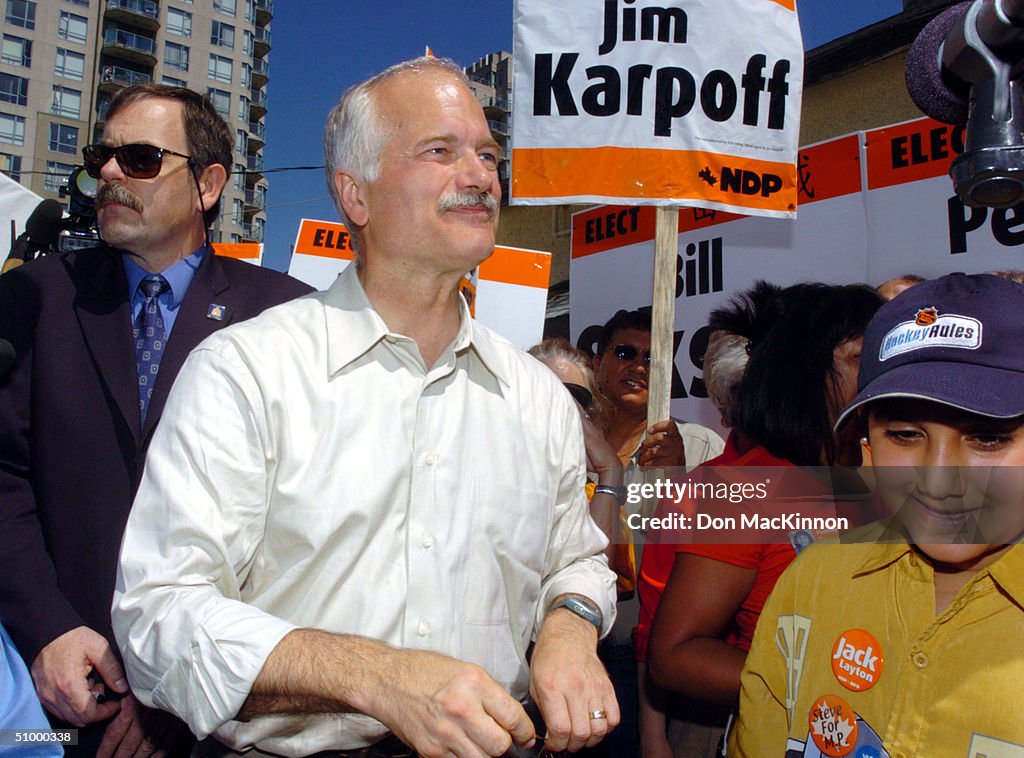 Jack Layton Campaigns In British Columbia