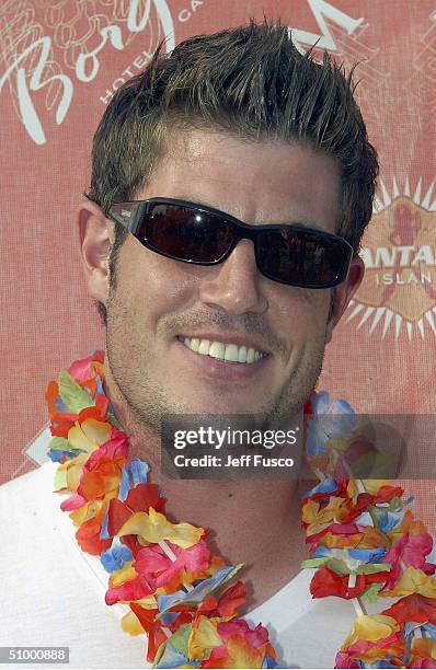 Jesse Palmer from the tv reality show, The Bachelor, arrives at the Maxim Magazine Presents "Fantasy Island" at the Borgata Hotel Casino and Spa June...