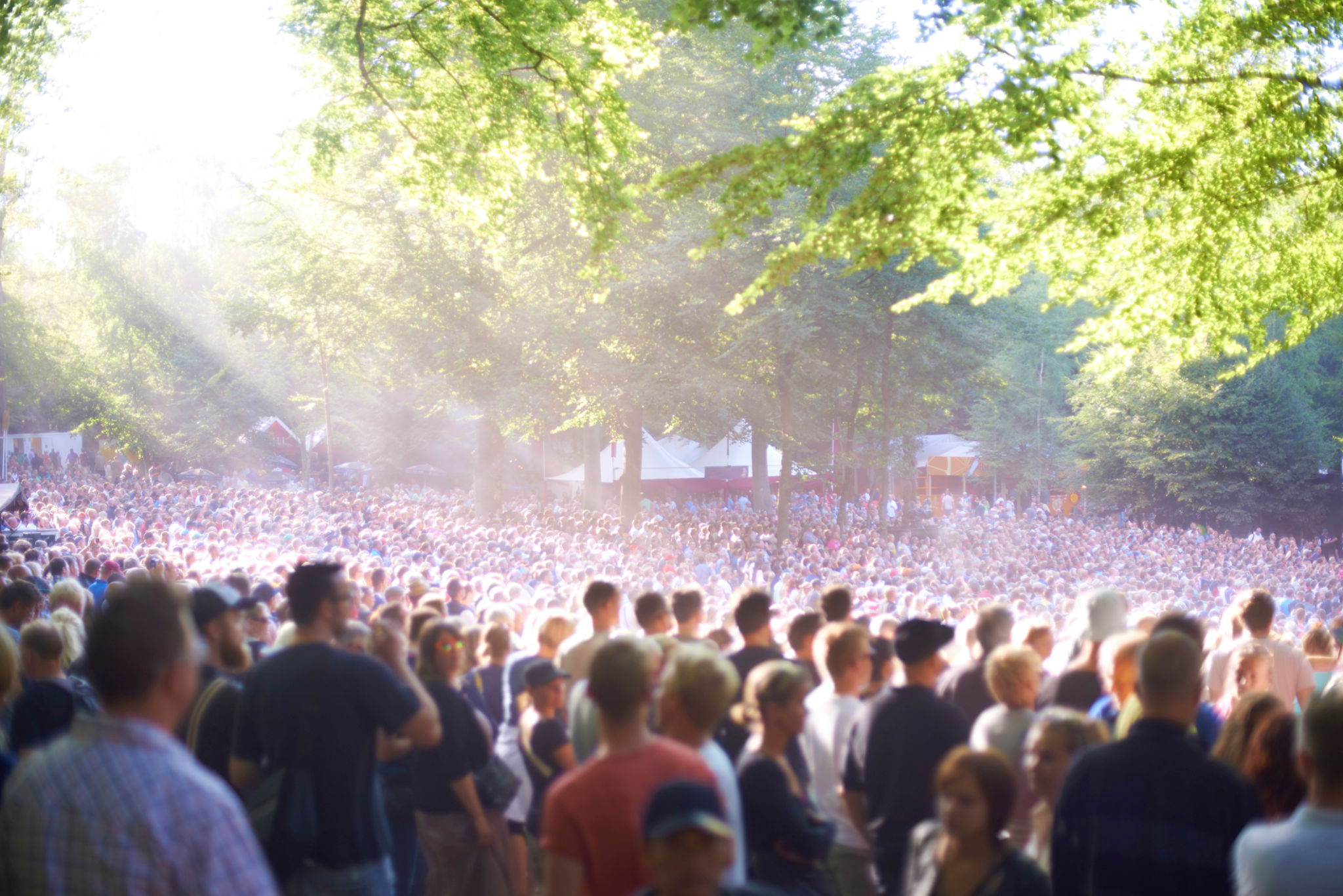 yoga festival crowd