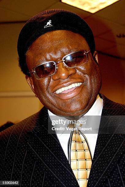 Comedian George Wallace arrives at the Fourth Annual Hoodie Awards at the MGM Grand Garden Arena in the MGM Grand Hotel on June 26, 2004 in Las...