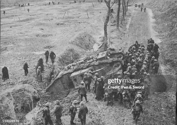 Stuck Tank at Arras, France.