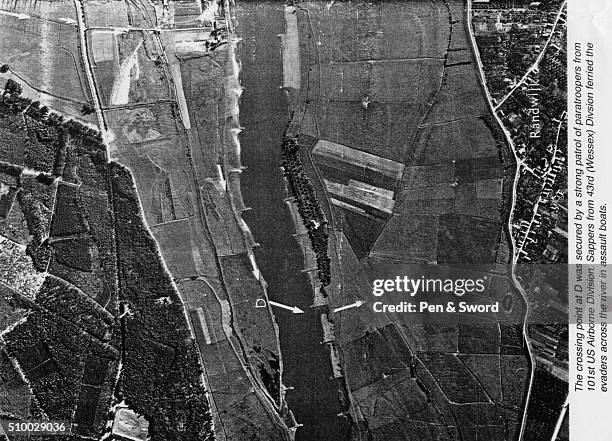 View of allied river crossing, September 1944, France.