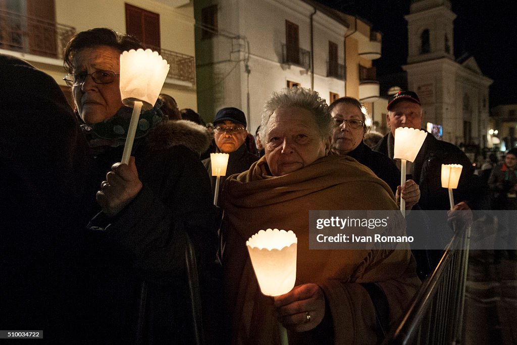 The Mortal Remains Of St. Pio Arriving At Pietrelcina