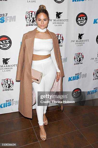 Pia Toscano attends Alt 98.7, 102.7 KIIS FM, and REAL 92.3's 2016 GRAMMY Awards celebration at The Mixing Room at the JW Marriot Los Angeles on...