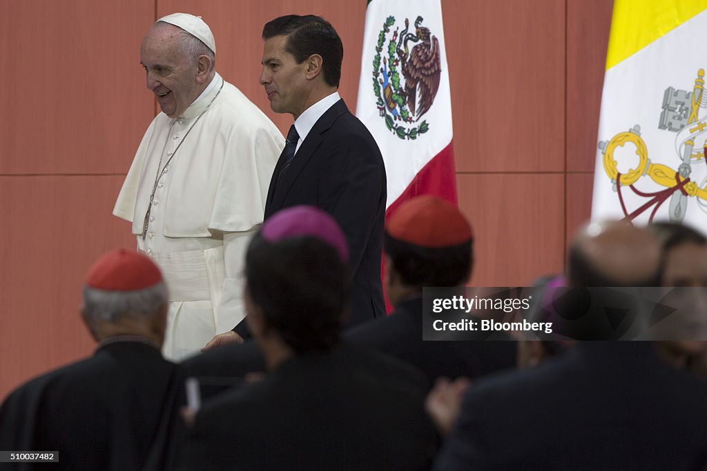 Pope Francis Meets Mexican President Pena Nieto