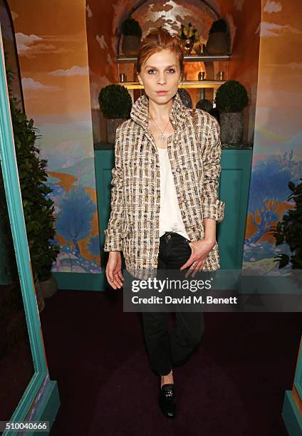 Clemence Poesy attends the Charles Finch and Chanel Pre-BAFTA cocktail party and dinner at Annabel's on February 13, 2016 in London, England.