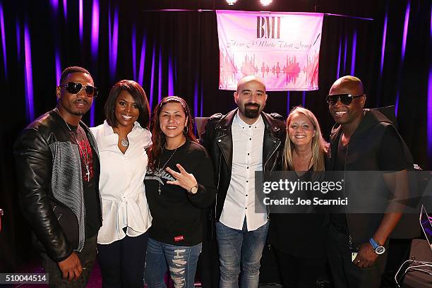 Producer and TV Personality Stevie J, BMI Vice President Catherine Brewton, DJ Carisma, Songwriter Bilal 'The Chef" Hajji, Songwriter Liz Rose and...