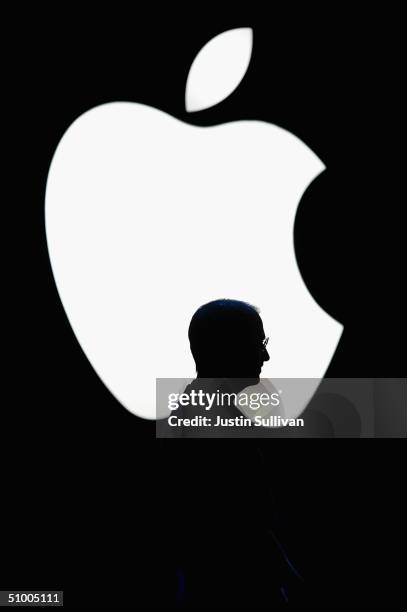 Apple CEO Steve Jobs delivers the keynote address at the 2004 Worldwide Developers Conference June 28, 2004 in San Francisco, California. Jobs...