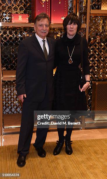 Josef Fassbender and Adele Fassbender attends the Louis Vuitton pre-BAFTA party at the New Bond Street store on February 13, 2016 in London, England.