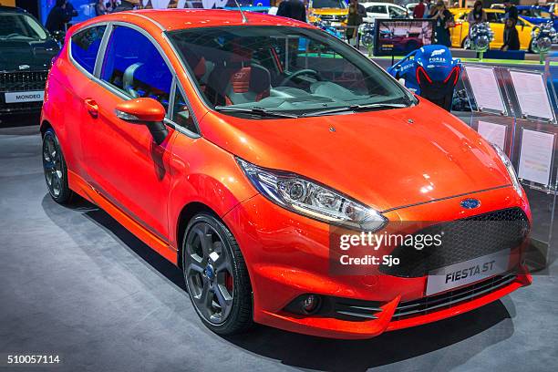 ford fiesta st hatchback car - ford fiesta cars stock pictures, royalty-free photos & images