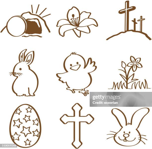 easter doddle - tomb stock illustrations