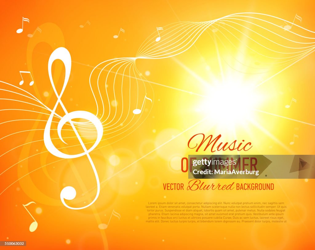 Flare Notes Yellow Background With Music Notes And Key Flare High-Res Vector ...