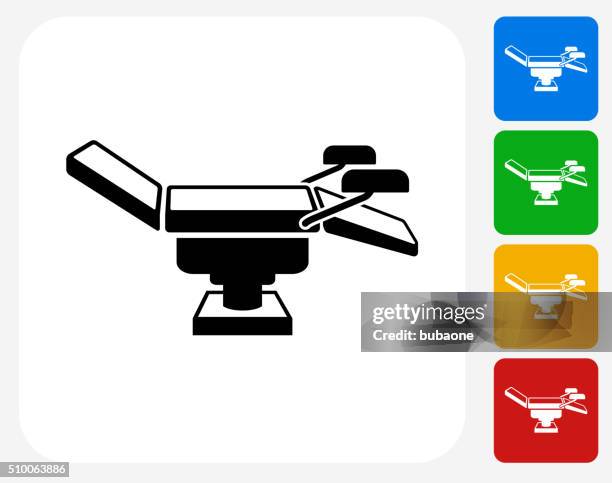 examination table icon flat graphic design - examination table stock illustrations