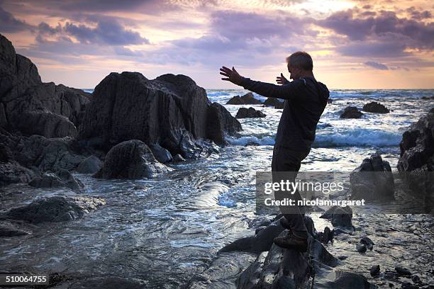 man and nature - nicolamargaret stock pictures, royalty-free photos & images