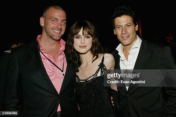 Actors Ray Stevenson, Keira Knightley and Ioan Gruffudd attend the "King Arthur" world premiere after-party at The Cathedral Church of St. John The...