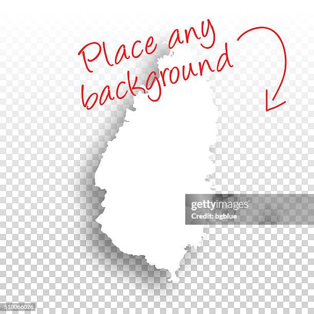 saint lucia map for design - blank background - french polynesia stock illustrations