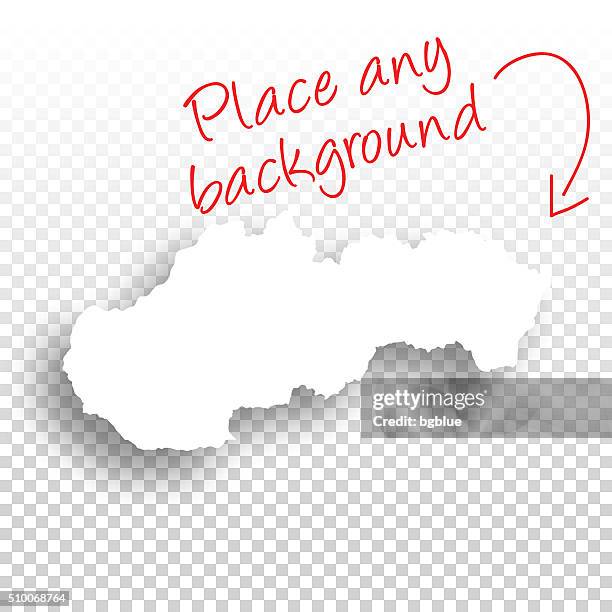 slovakia map for design - blank background - slovakia map stock illustrations