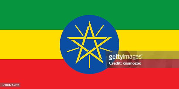 flag ethiopia - ethiopia stock illustrations