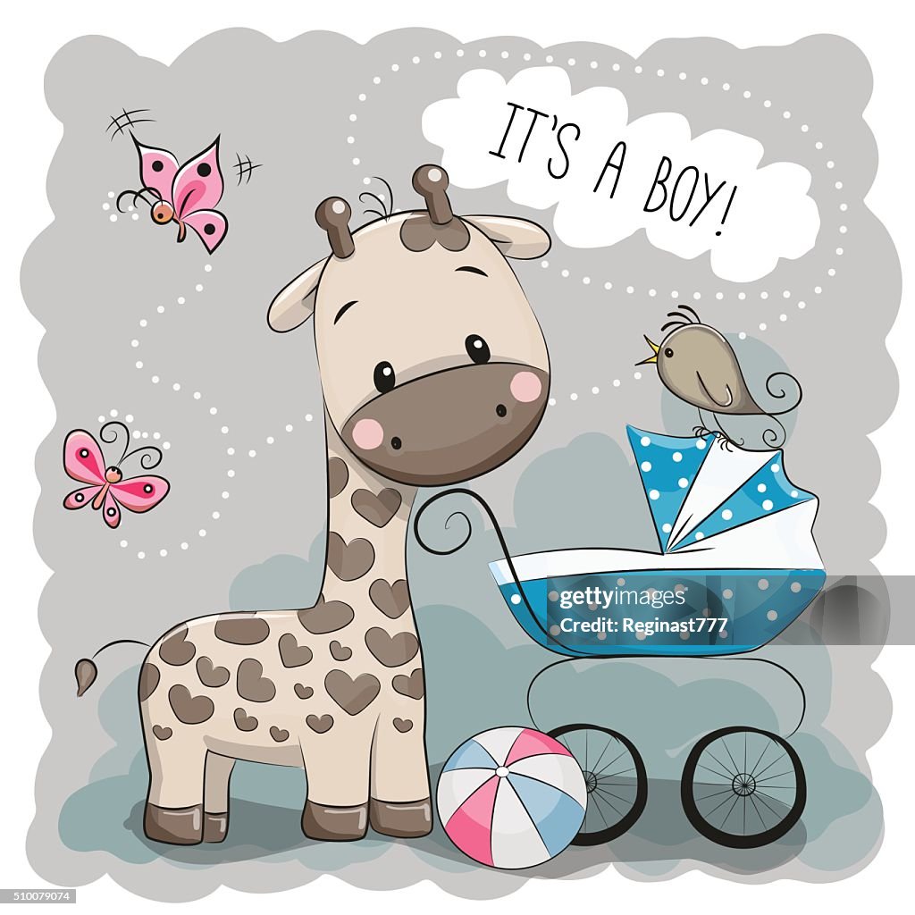 Baby carriage and Giraffe