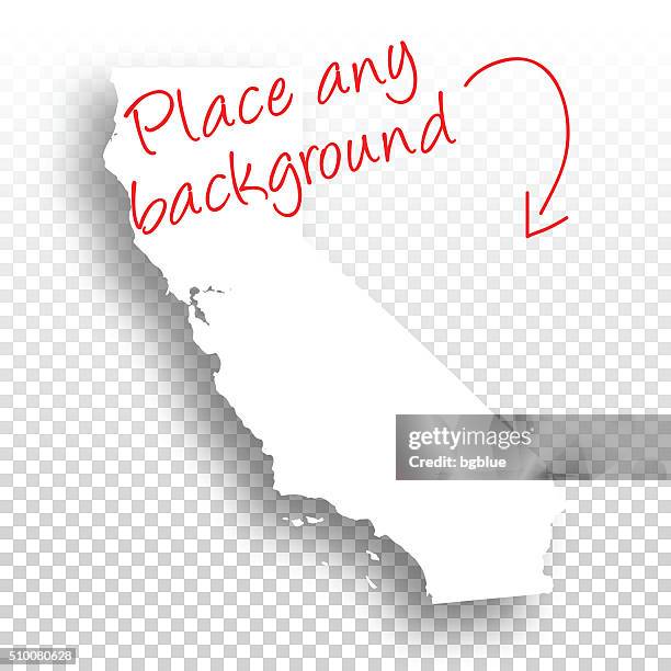 california map for design - blank background - california map stock illustrations