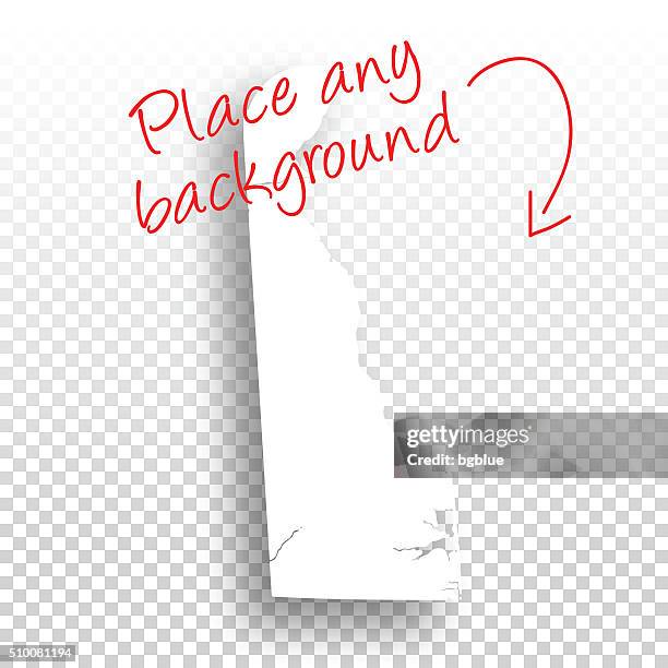 delaware map for design - blank background - delaware state stock illustrations
