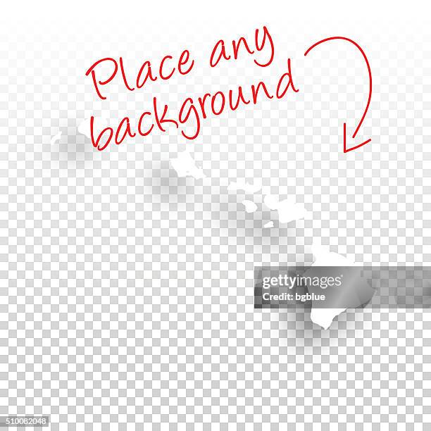 hawaii map for design - blank background - oahu stock illustrations