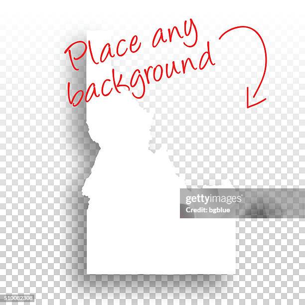 ilustraciones, imágenes clip art, dibujos animados e iconos de stock de idaho mapa para el diseño de fondo blanco - idaho