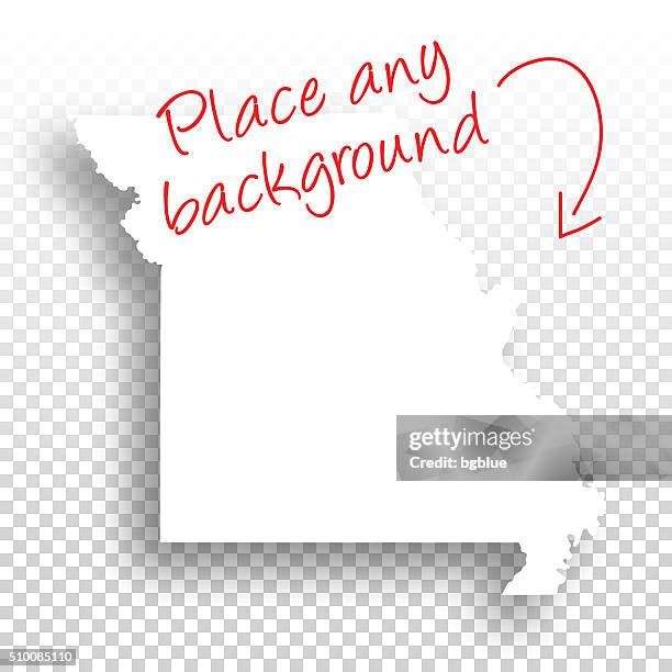 missouri map for design - blank background - missouri state stock illustrations