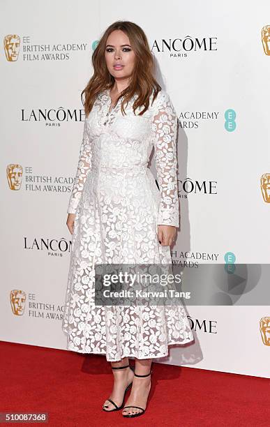 Tanya Burr attends the Lancome BAFTA nominees party at Kensington Palace on February 13, 2016 in London, England.