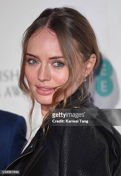 Laura Haddock attends the Lancome BAFTA nominees party at Kensington Palace on February 13, 2016 in London, England.