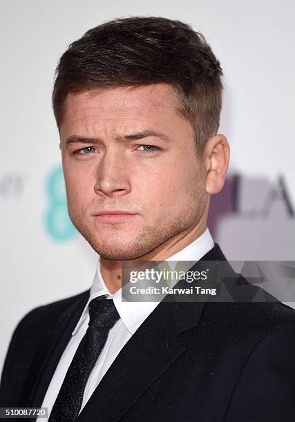 Taron Egerton attends the Lancome BAFTA nominees party at Kensington Palace on February 13, 2016 in London, England.