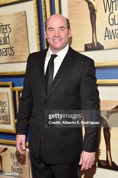 Actor David Koechner attends the 2016 Writers Guild Awards at the Hyatt Regency Century Plaza on February 13, 2016 in Los Angeles, California.