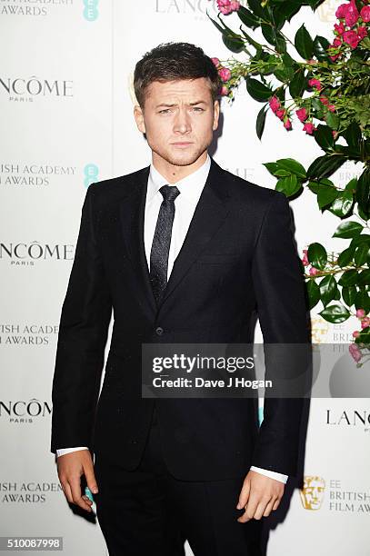 Taron Egerton attends the Lancome BAFTA nominees party at Kensington Palace on February 13, 2016 in London, England.