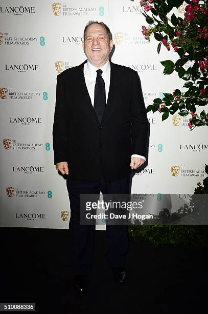 Harvey Weinstein attends the Lancome BAFTA nominees party at Kensington Palace on February 13, 2016 in London, England.