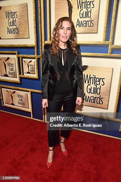 Writer/director Amy Berg attends the 2016 Writers Guild Awards at the Hyatt Regency Century Plaza on February 13, 2016 in Los Angeles, California.