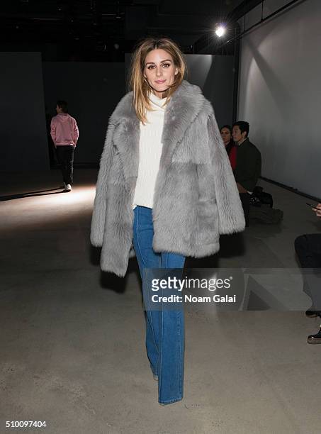 Olivia Palermo attends the Tibi fashion show during Fall 2016 New York Fashion Week on February 13, 2016 in New York City.