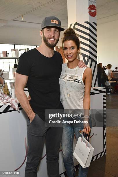 Shawn Booth and Kaitlyn Bristowe attend the Colgate Optic White Beauty Bar Ð Day 1 at Hudson Loft on February 13, 2016 in Los Angeles, California.