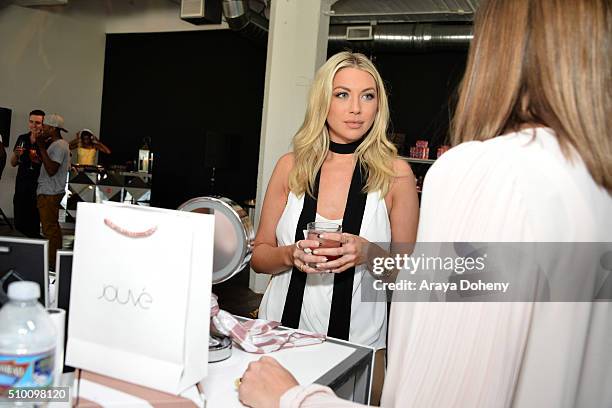 Stassi Schroeder attends the Colgate Optic White Beauty Bar Ð Day 1 at Hudson Loft on February 13, 2016 in Los Angeles, California.