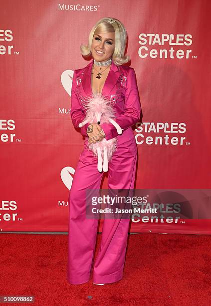 Singer Brooke Candy attends the 2016 MusiCares Person of the Year honoring Lionel Richie at the Los Angeles Convention Center on February 13, 2016 in...