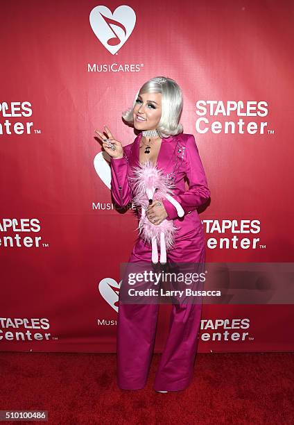 Recording artist Brooke Candy attends the 2016 MusiCares Person of the Year honoring Lionel Richie at the Los Angeles Convention Center on February...