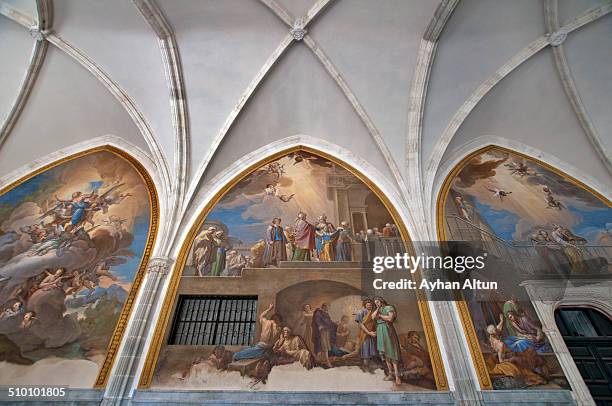 the primate cathedral of saint mary of toledo - toledo cathedral stock pictures, royalty-free photos & images