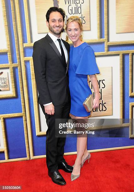 Writer Seth Fisher and guest attend the 2016 Writers Guild Awards L.A. Ceremony at the Hyatt Regency Century Plaza on February 13, 2016 in Los...