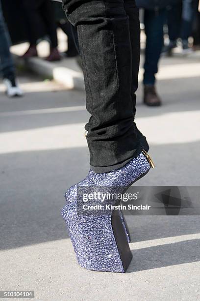 Fashion icon and Model Daphne Guinness on day 3 of Paris Haute Couture Fashion Week Spring/Summer 2016, on January 26, 2015 in Paris, France.