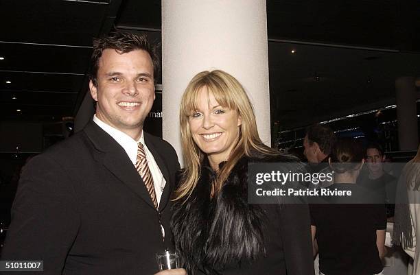 Scott Miller and Charlotte Dawson at the launch of the new BMW Z4 at BMW Sydney's Rushcutter's Bay Showroom. .