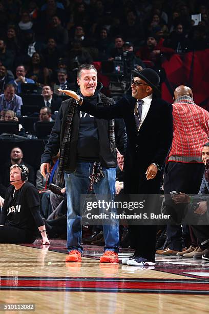 Director Spike Lee during the Verizon Slam Dunk Contest during State Farm All-Star Saturday Night as part of the 2016 NBA All-Star Weekend on...