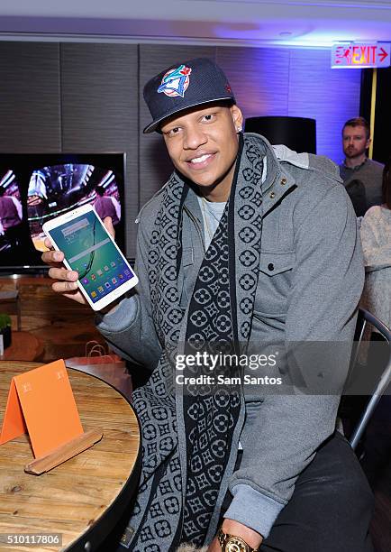 Charlie Villanueva at the Samsung Galaxy Lounge during NBA All-Star 2016 on February 13, 2016 in Toronto, Canada.