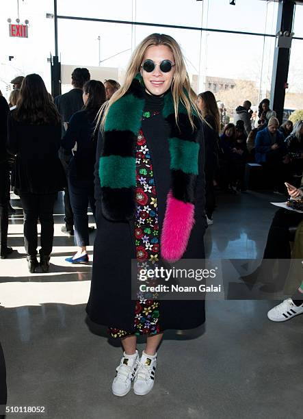 Chelsea Leyland attends the Tibi fashion show during Fall 2016 New York Fashion Week on February 13, 2016 in New York City.