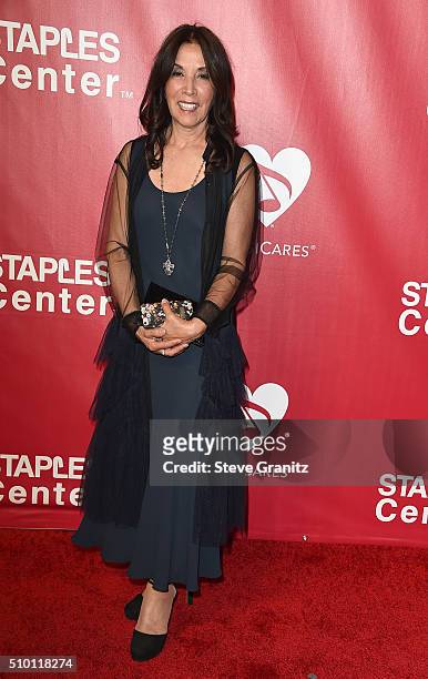 Olivia Harrison attends the 2016 MusiCares Person of the Year honoring Lionel Richie at the Los Angeles Convention Center on February 13, 2016 in Los...