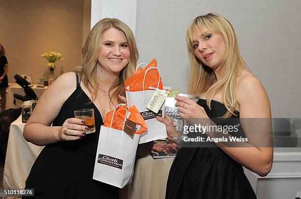 Actresses Jillian Bell and Charlotte Newhouse attend the Backstage Creations Celebrity Retreat at The 2016 Writers Guild West Awards at the Hyatt...
